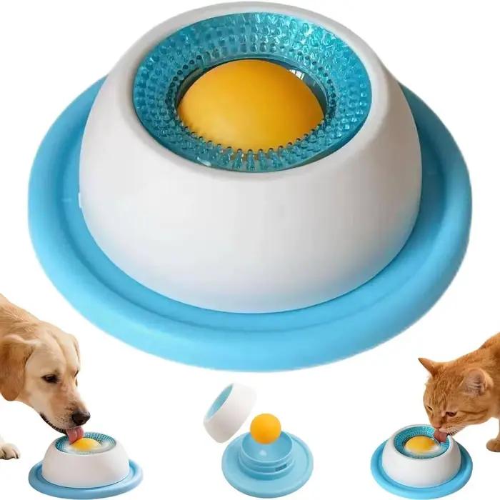 Bol à lécher pour chien anti-glissement en forme de boule