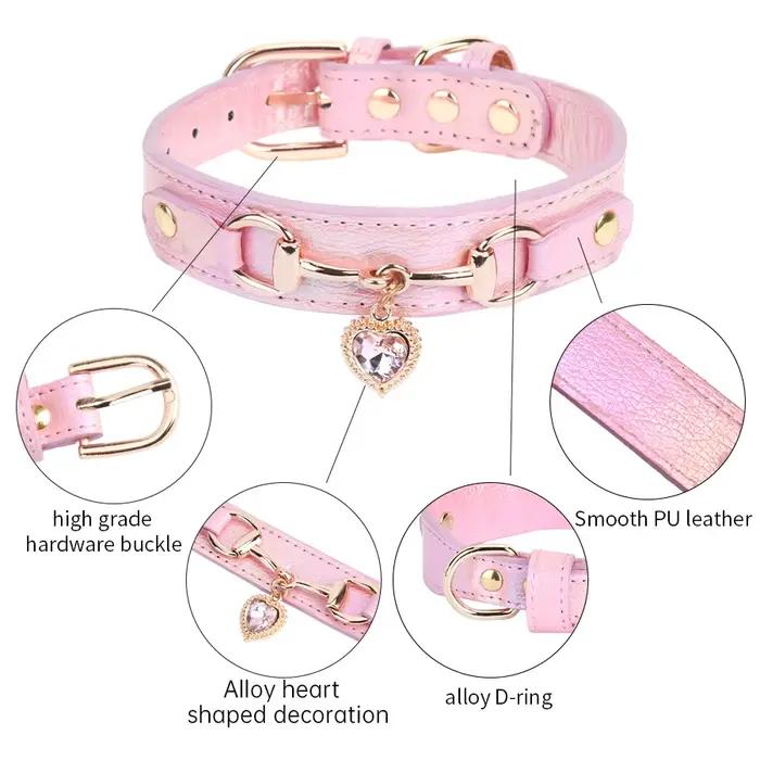 Collier pour animaux de compagnie en strass brillant