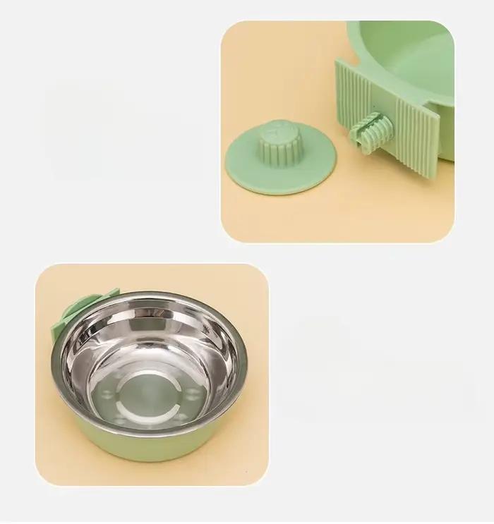 Bol pour chien, chenil amovible en acier inoxydable pour animaux de compagnie