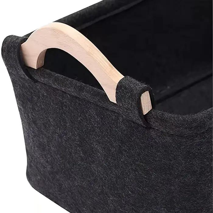 Panier de rangement pliable en feutre pour jouets d'animaux de compagnie