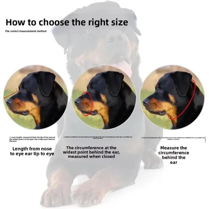 Muselière pour chien, réglable pour chiens de taille moyenne et grande