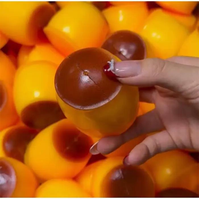 Jouet à presser anti-stress en forme de pudding au caramel, sonore et croustillant, fait main, non-rétractable, pour cadeau