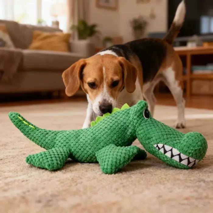 Jouet interactif en peluche résistant à la mastication pour animaux de compagnie avec son