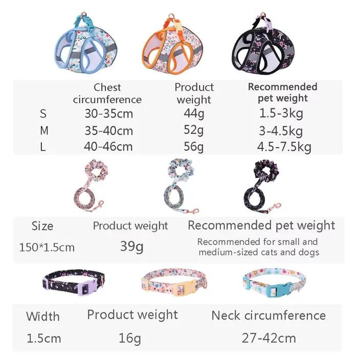 Ensemble de harnais et laisse pour petit chien