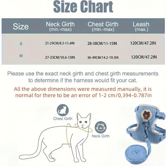 Laisse pour chat avec motif ours