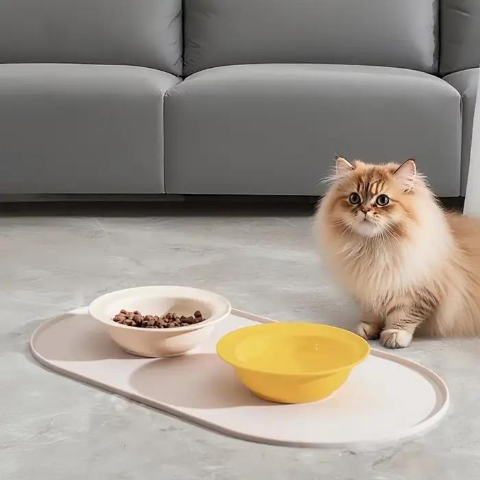 Tapis d'alimentation pour chien avec design antidérapant et imperméable