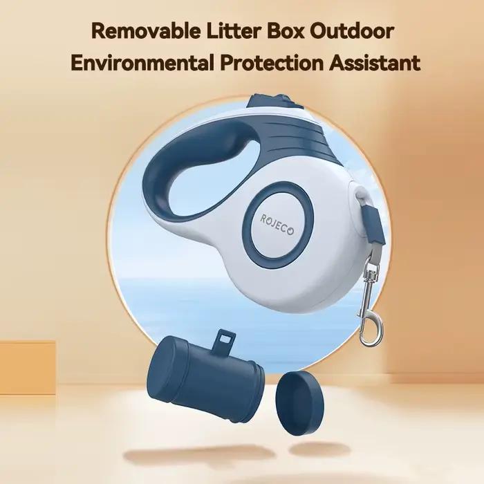 ROJECO laisse rétractable automatique pour chien 3M/5M corde extensible pour voyage en plein air marche randonnée