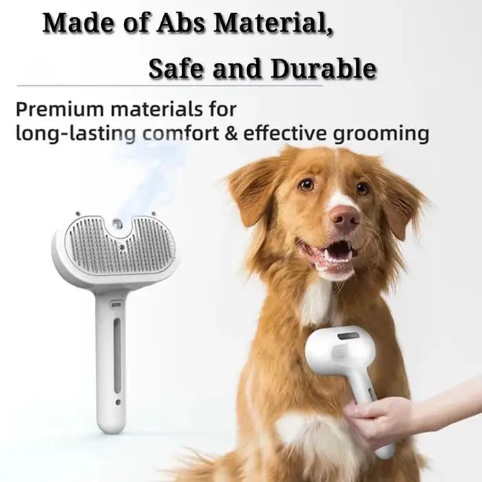 Brosse de toilettage pour chiens à pulvérisation de vapeur