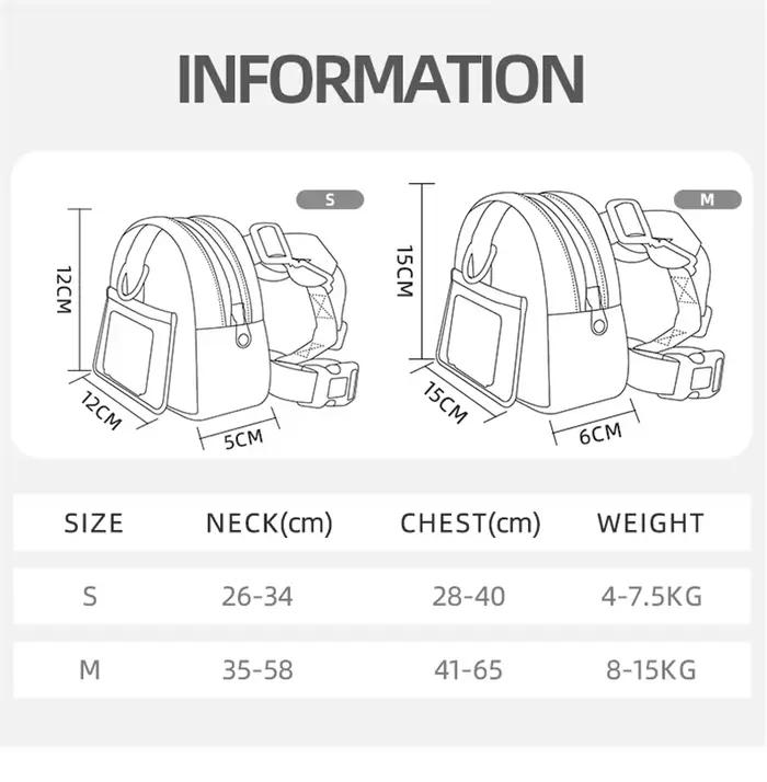 Sac à dos imperméable pour animaux de compagnie, sac pour chiots avec harnais et collier, sac à dos de voyage en plein air pour chiens, sac à dos pour friandises, accessoires pour bouledogues français