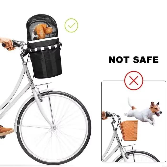 Housse de panier de vélo sécurisée pour animaux