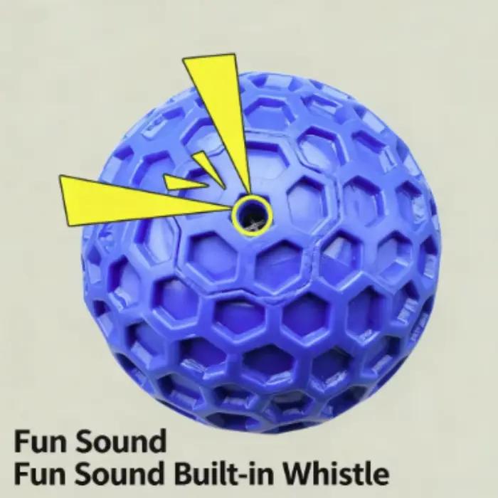 Balle en caoutchouc interactive indestructible pour chien