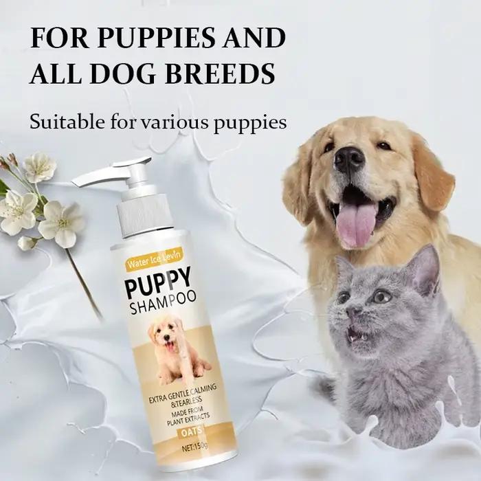 Shampoing apaisant pour chiots à l'avoine pour peaux sensibles