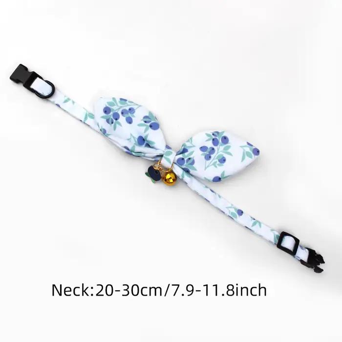 Collier pour chat avec pendentif bleuet et clochette, mignon et délicat, boucle antidérapante pour laisse de chat, accessoires décoratifs