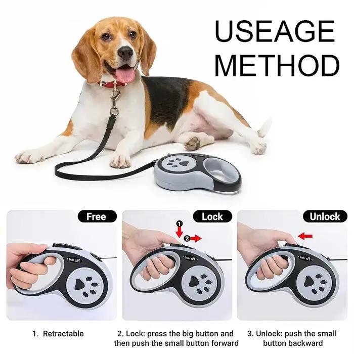 Laisse rétractable automatique pour chien