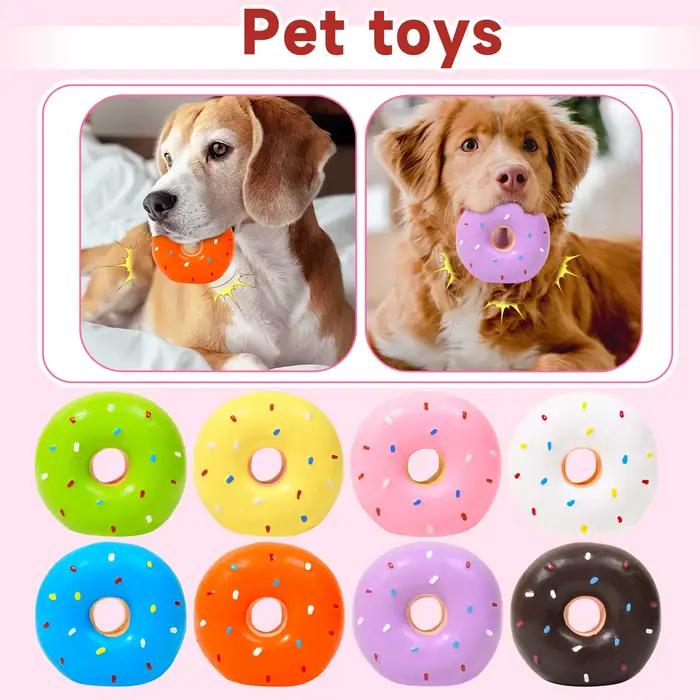 Nouveau jouet sonore pour chien en forme de donut, jouet de simulation de donut pour moudre, nettoyer et soulager les dents, jouets pour chiens, jouets pour animaux de compagnie