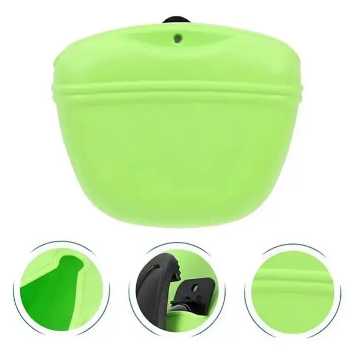 Sac de formation pour chien portable en silicone de qualité alimentaire avec sac de friandises et distributeur de nourriture – Pratique et facile à utiliser