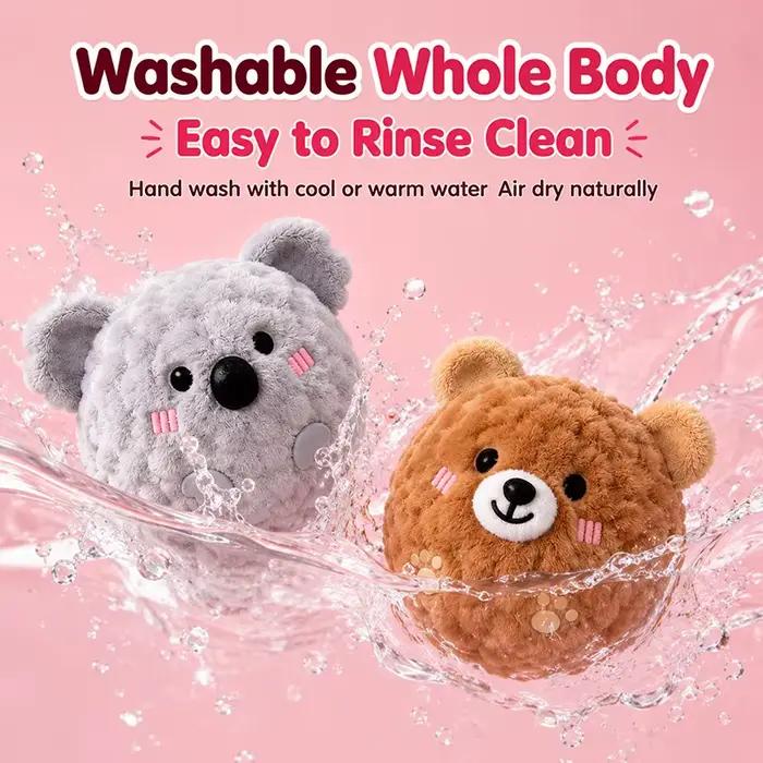 Mini balle rebondissante en peluche pour chien, jouet couineur en peluche et TPR, balle à mâcher interactive pour animaux de compagnie, pour soulager l'ennui, accessoires pour chiens