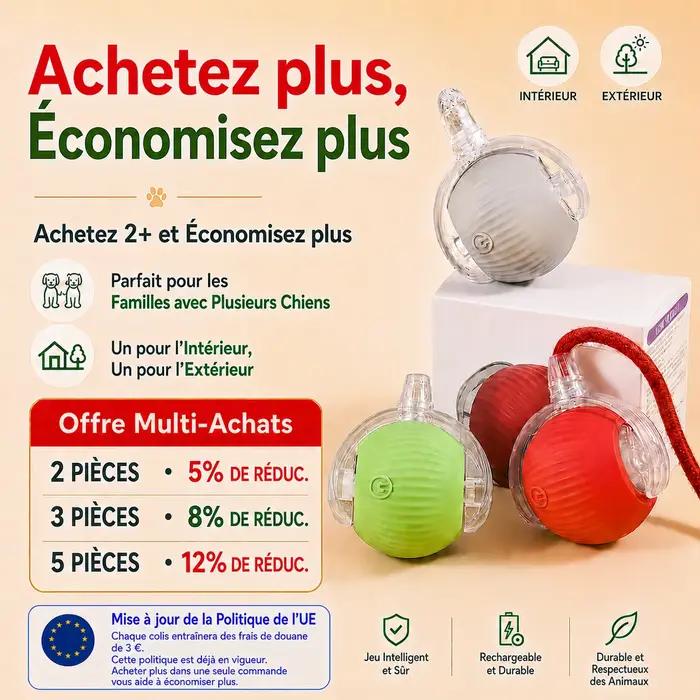 Nouveau jouet interactif de balle de chien