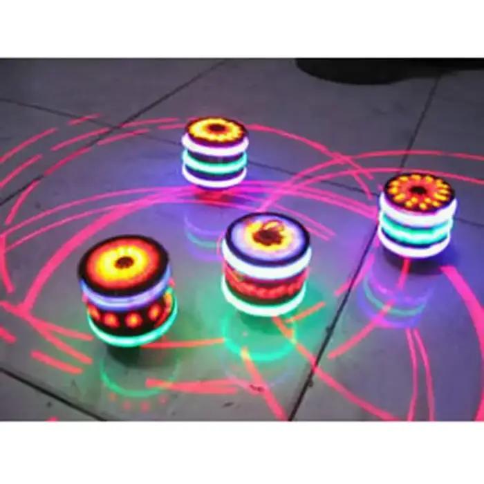 Jouets Flash lumière LED jouet sonore jouet électroluminescent ligne Laser Gyro filature Gyro Imitation bois Gyro musique Gyroscope musique Gyro