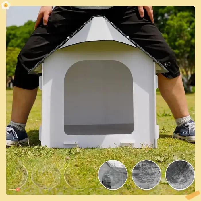 Maison d'extérieur imperméable en plastique pour chiens