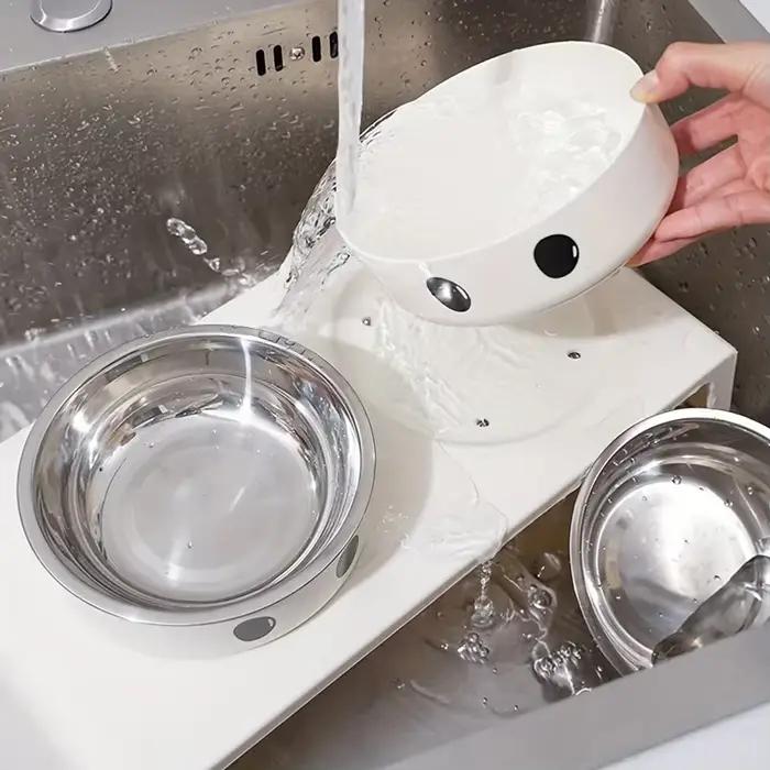Bols surélevés pour animaux de compagnie avec support surélevé et double