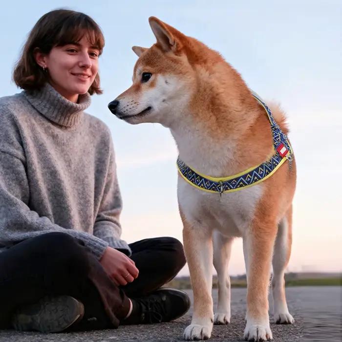 Harnais pour chien selle imprimée à la mode