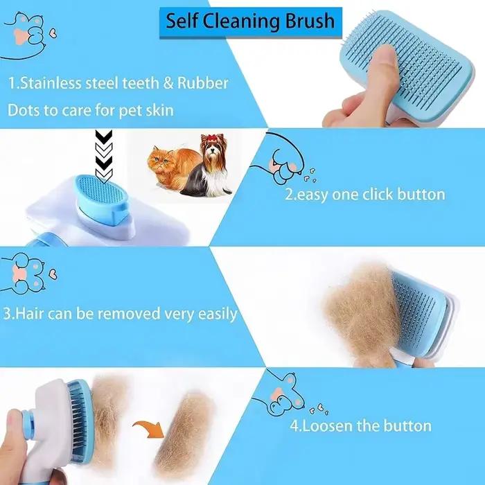 Brosse de toilettage pour animaux à poils longs (chiens et chats)