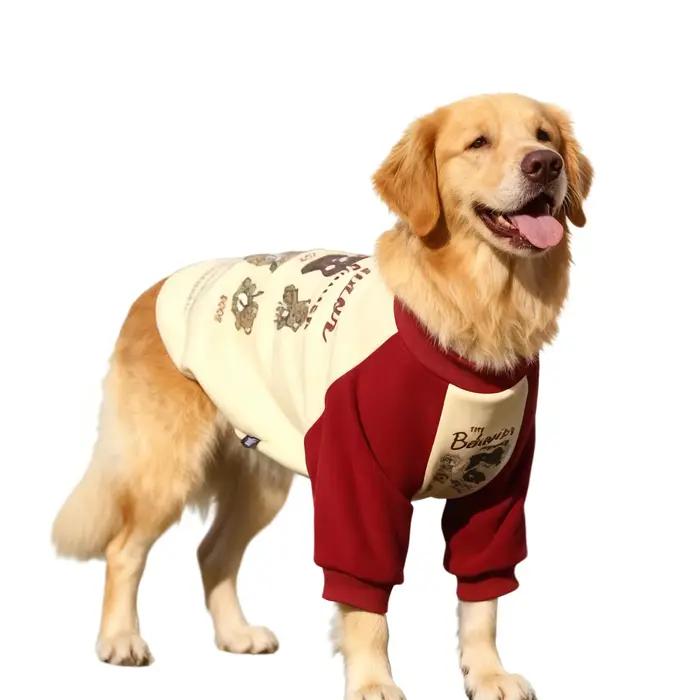 Sweat-shirt à capuche pour chien de grande taille à motif de dessin animé