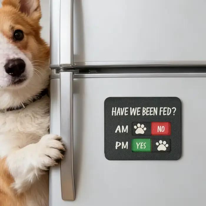 4/1 Pièces Aimant de Référence Alimentaire pour Chien en Bois