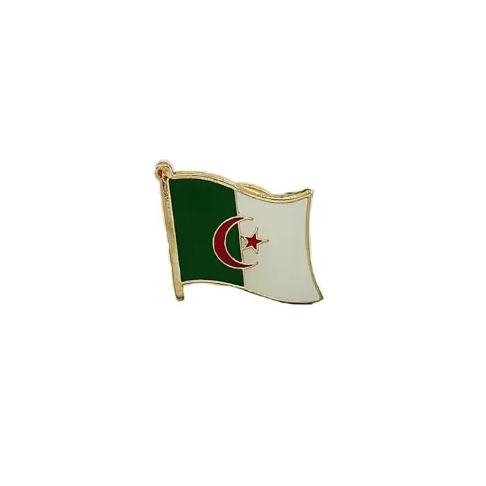 Algérie drapeau National cristal époxy métal émail Badge broche Collection Souvenir cadeaux épinglettes accessoires taille 1.6*1.9 cm