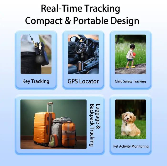 Traceur GPS pour animaux de compagnie à distance, suivi en temps réel, alerte de mouvement, collier anti-perte, localisateur mondial pour chats, compatible avec les téléphones Apple et Android