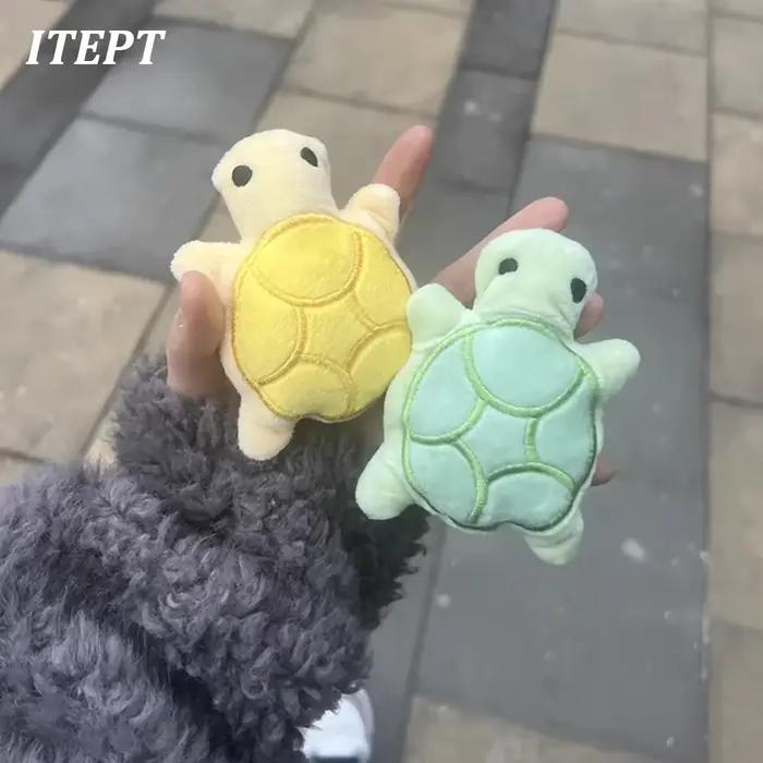Mini jouet à mâcher en peluche tortue pour chien pour l'auto-entretien