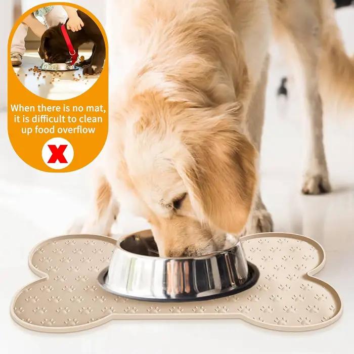 Tapis de nourriture pour chien anti-dérapant en Silicone