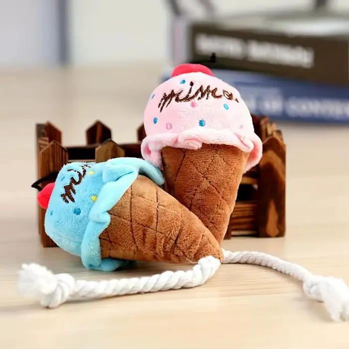 Jouet mignon en forme de crème glacée pour chiot
