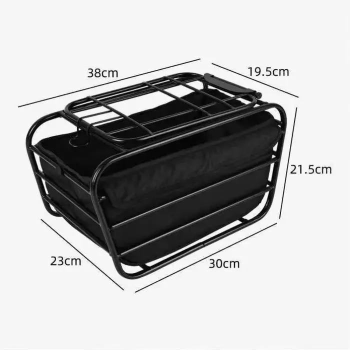 Panier de vélo 2-en-1 pour chien, pour porte-bagages arrière, panier de transport pour animaux de compagnie, convient aux chiens et chats de petite et moyenne taille jusqu'à 12 lb, pour les courses qu
