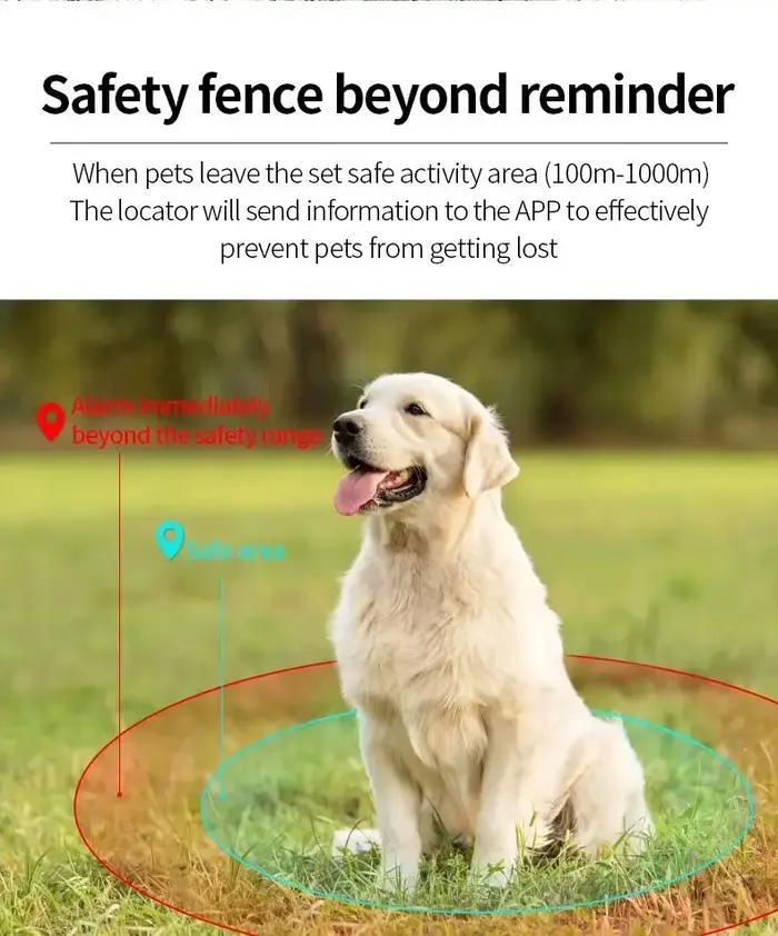 Traceur GPS étanche pour animaux de compagnie, collier de localisation réglable, appel en temps réel, localisateur GPS à commande à distance pour chats et chiens, GSM, AGPS