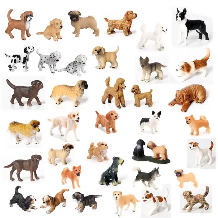 Figurines réalistes de chiens miniatures