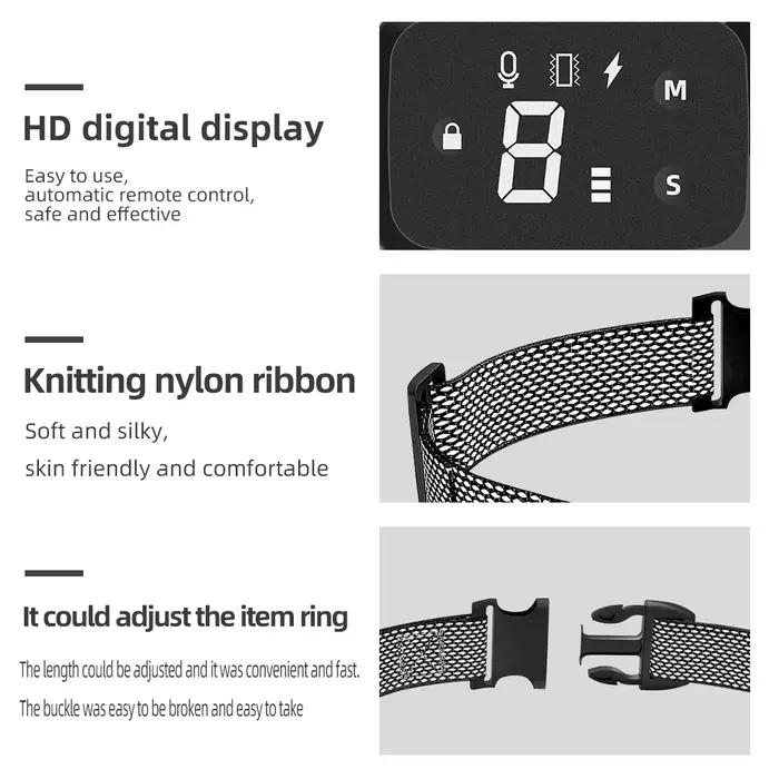 Intelligent Collier de Dressage de Chien Électrique Ultrasonique IP 67 Imperméable Anti-Aboiement Colliers USB