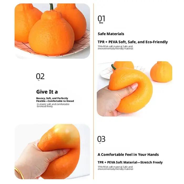 Balle anti-stress orange à presser