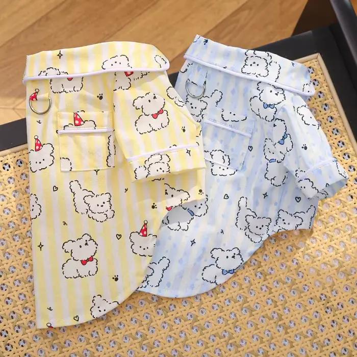 Chemise pour chien, vêtements de couple pour animaux de compagnie printemps-automne