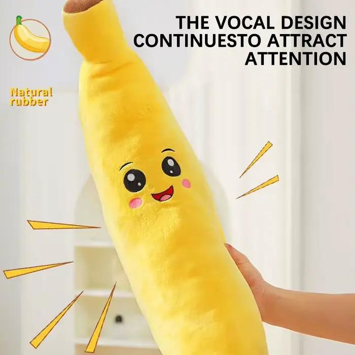 Animaux de compagnie calmant banana en peluche jouet squeaky 2 in 1 anxiété ennui relief chien mâcher des jouets doux pour animal de compagnie seul compagnon