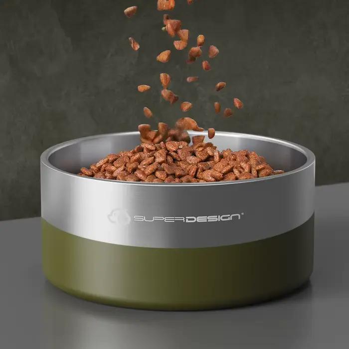 Bol pour chien pour nourriture et eau Bol d'alimentation pour animaux de compagnie en acier inoxydable Durable