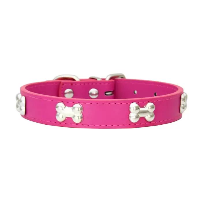 Sangle de cou en cuir Sophia pour chien de compagnie