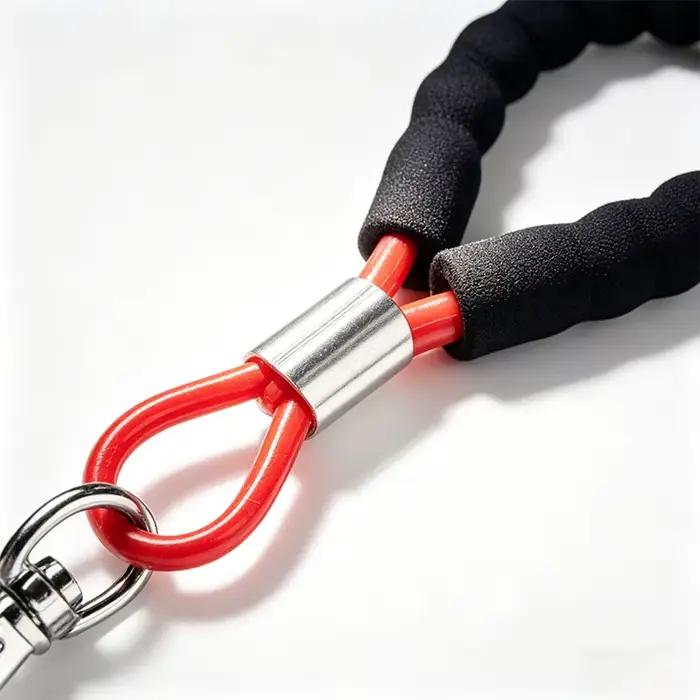 Laisse courte pour grand chien en acier inoxydable