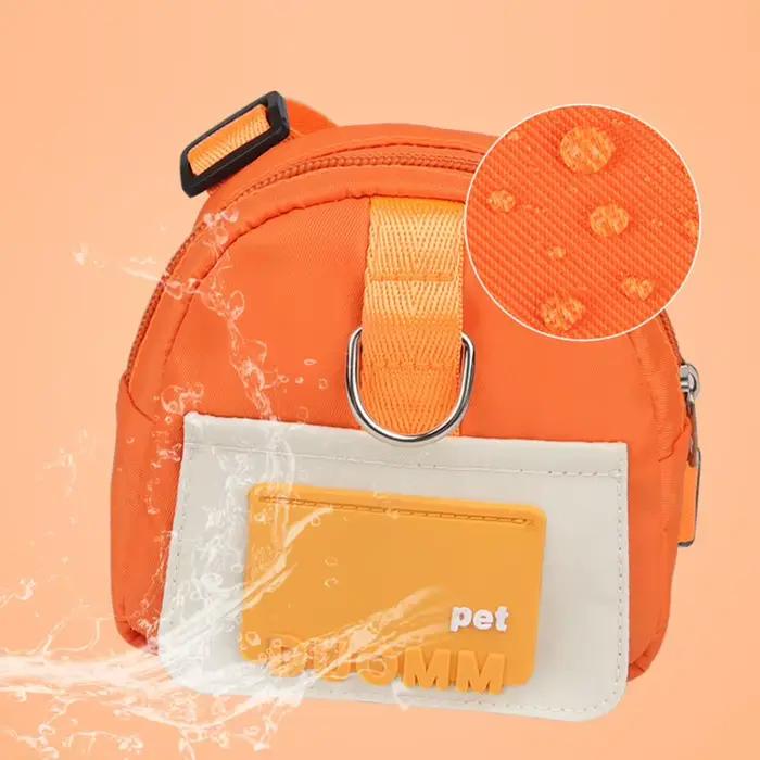 Sac à dos étanche pour animaux de compagnie, sac pour chiots avec harnais, collier de voyage en plein air, collations pour chiens, bouledogue français, accessoires pour chiens