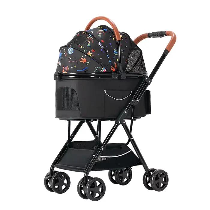 Poussette de luxe pour chat et chien