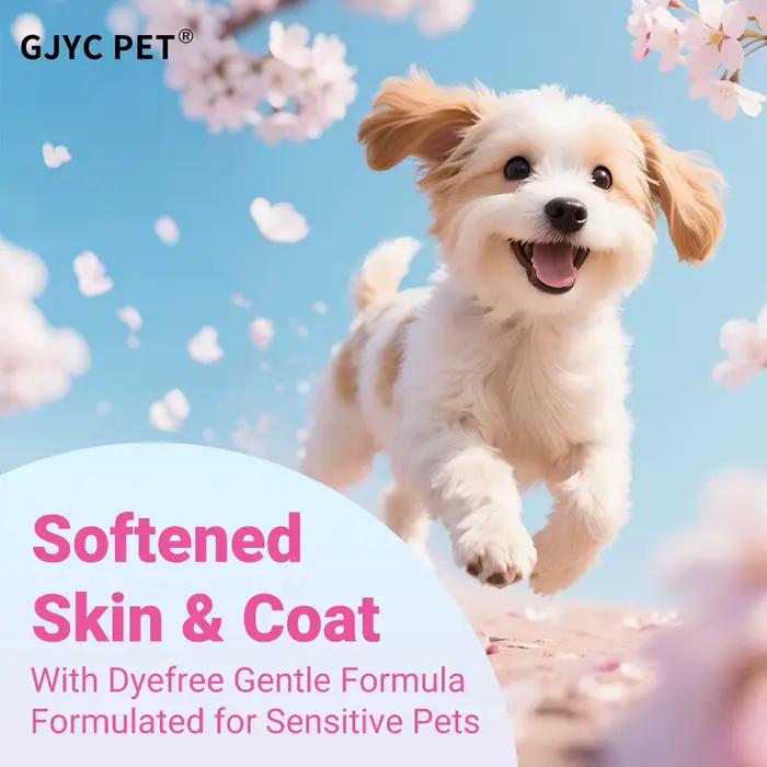 GJYC PET Shampooing pour chien 2 en 1 Parfum de poudre pour bébé Doux Hypoallergénique Équilibré au pH Nettoyage pour toutes les races