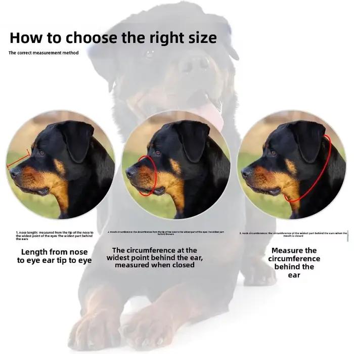 Muselière pour chien Les chiens moyens et grands peuvent ajuster la cage buccale anti-morsure et anti-aboiement non toxique et respirant et ne tombe pas