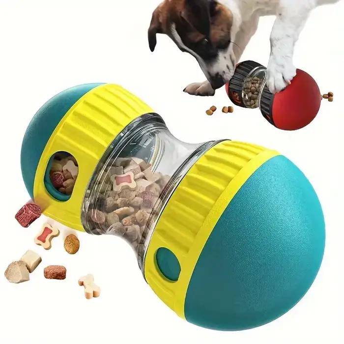 Jouet distributeur interactif de friandises pour chien, adapté à tous les types de mangeurs lents, jouets pour animaux de compagnie en plastique, apportant amusement et alimentation saine.