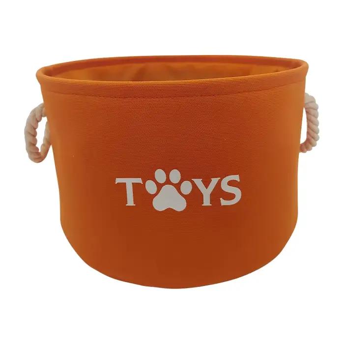 Panier rond pour jouets pour animaux de compagnie